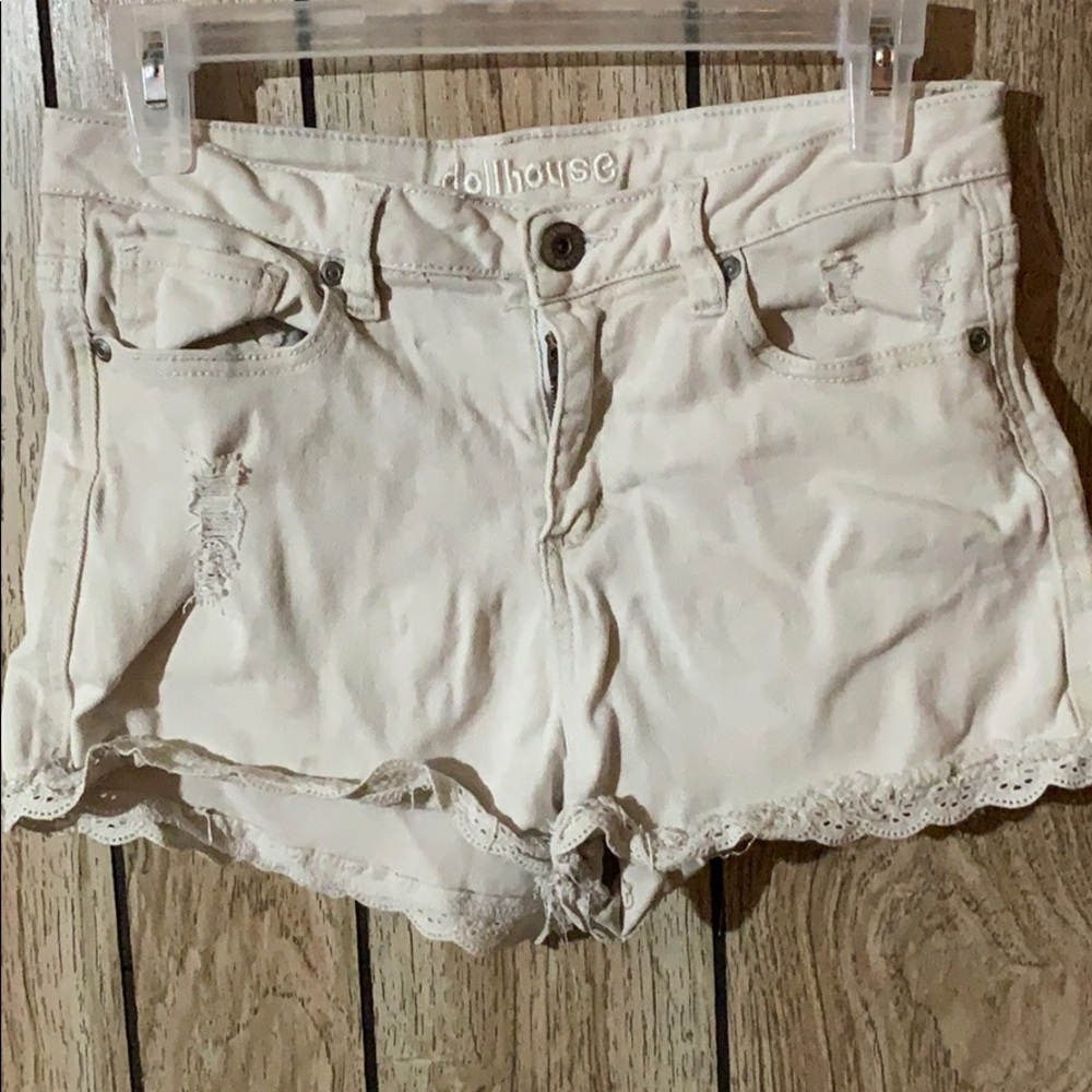 White Dollhouse booty shorts